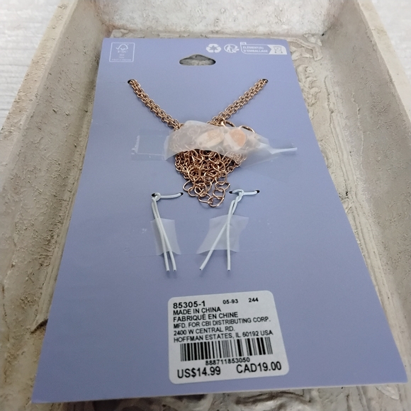 Claire's Pink Mermaid Cat Best Friends Necklace Set 16"-19" Chain - Picture 4 of 6